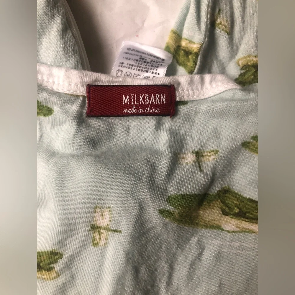 Milkbarn Zippered Bamboo Romper 12-18months Frog Print